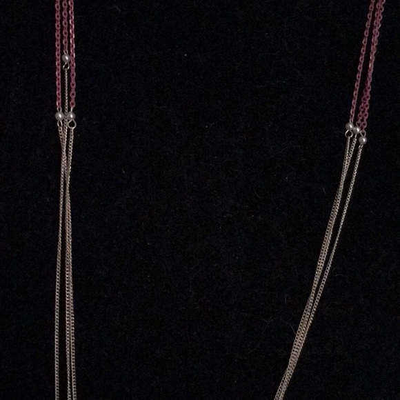 Lc Lauren Conrad red/gold chains - Picture 2 of 3